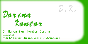 dorina kontor business card